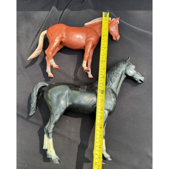 Rare Vintage Louis Marx Thunderbolt & Poncho 1960's Best Of the West Horses - Picture 12 of 12